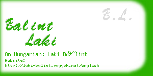 balint laki business card